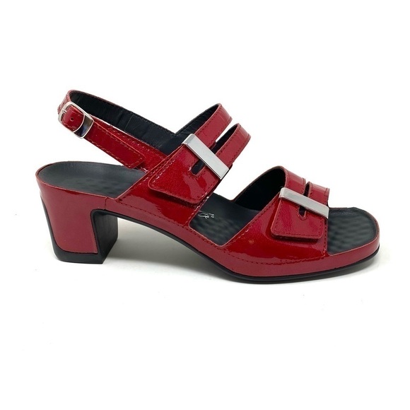 Vital 0506 Patent leather slingback dress sandals red - Picture 1 of 7